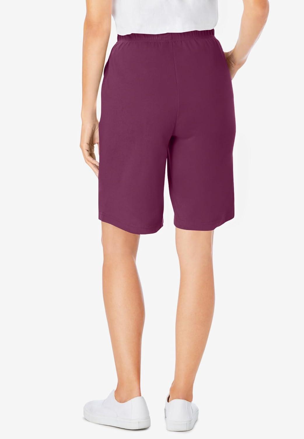 imageWoman Within Plus Size 7Day Knit ShortDeep Claret