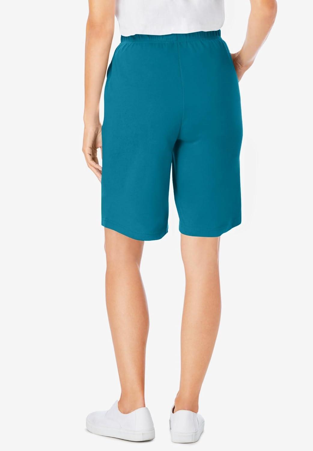 imageWoman Within Plus Size 7Day Knit ShortDeep Teal