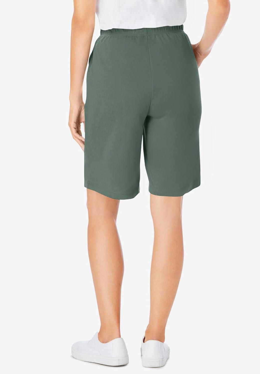 imageWoman Within Plus Size 7Day Knit ShortPine