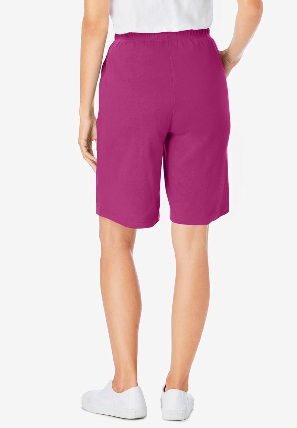 imageWoman Within Plus Size 7Day Knit ShortRaspberry
