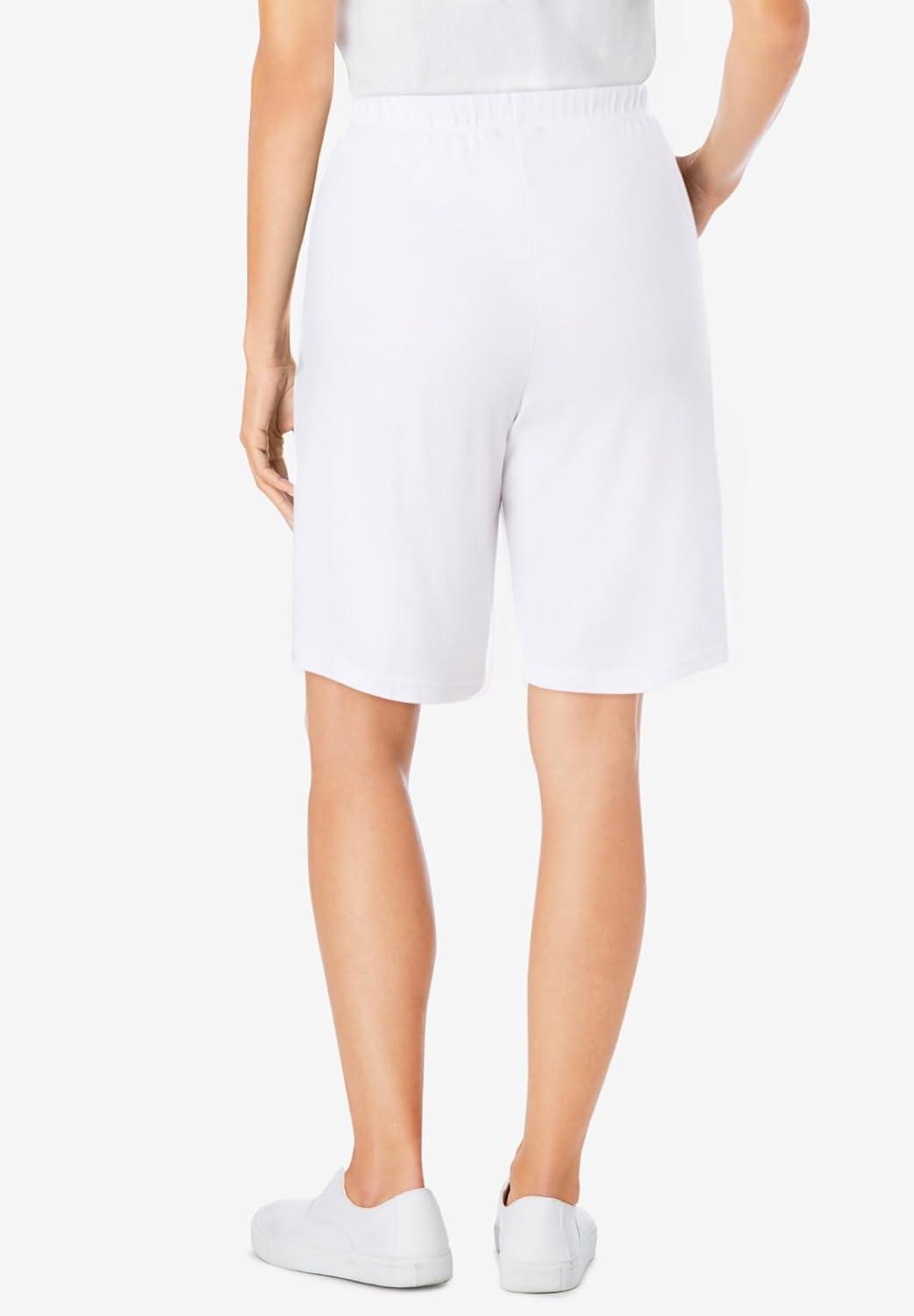 imageWoman Within Plus Size 7Day Knit ShortWhite