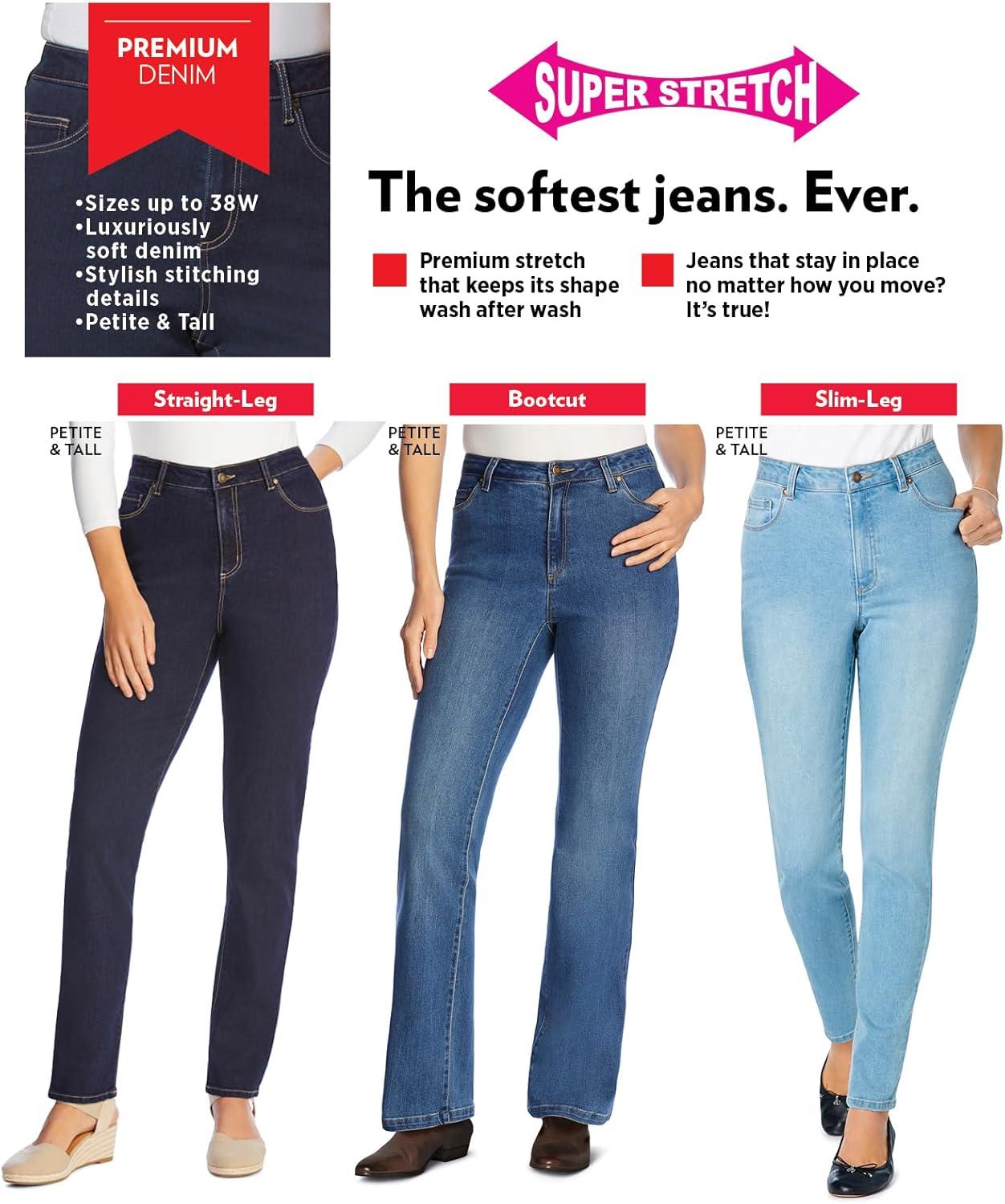 imageWoman Within Plus Size Bootcut Stretch Comfort Denim FivePocket JeansIndigo