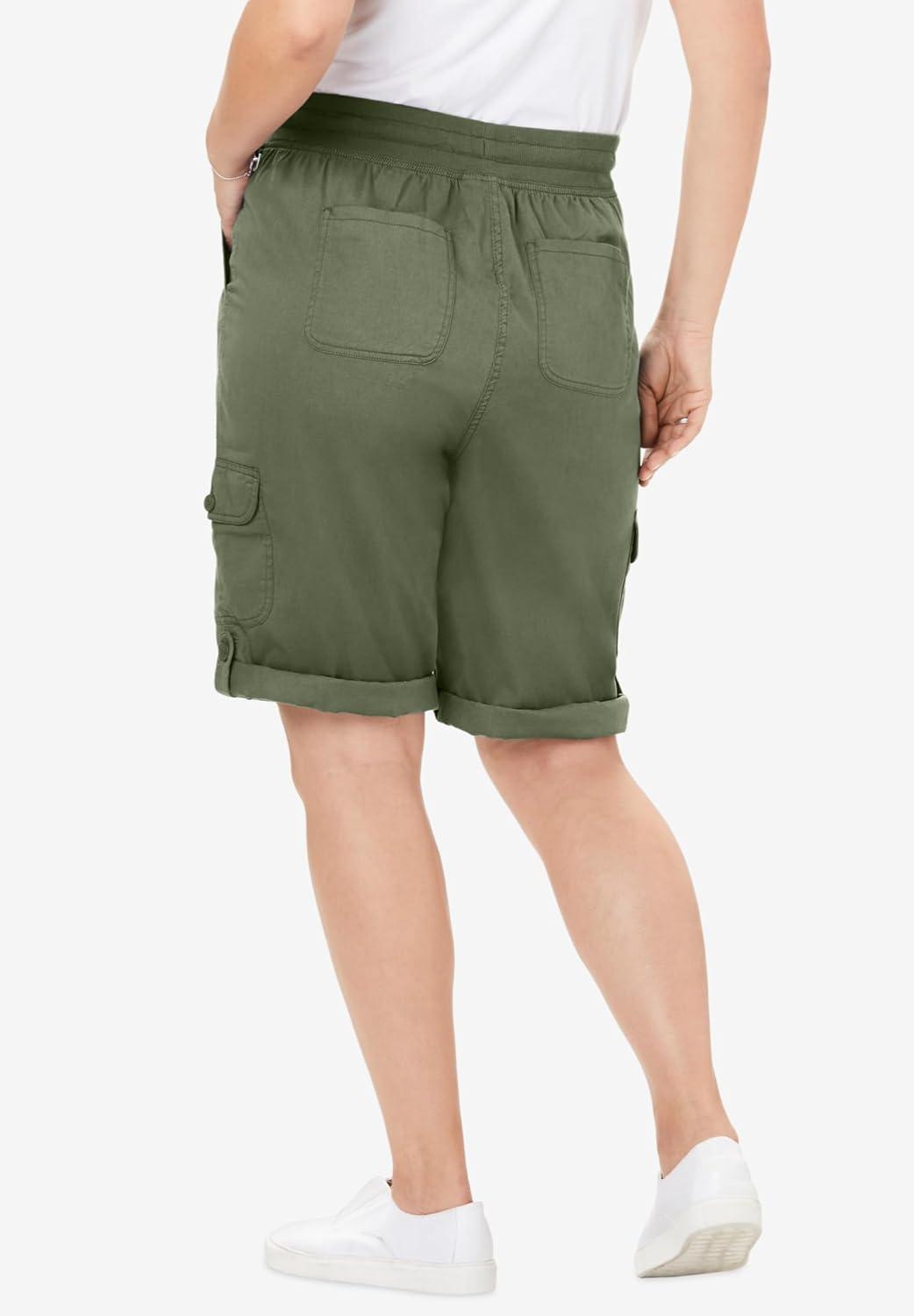 imageWoman Within Plus Size Convertible Length Cargo BermudaShortWhite