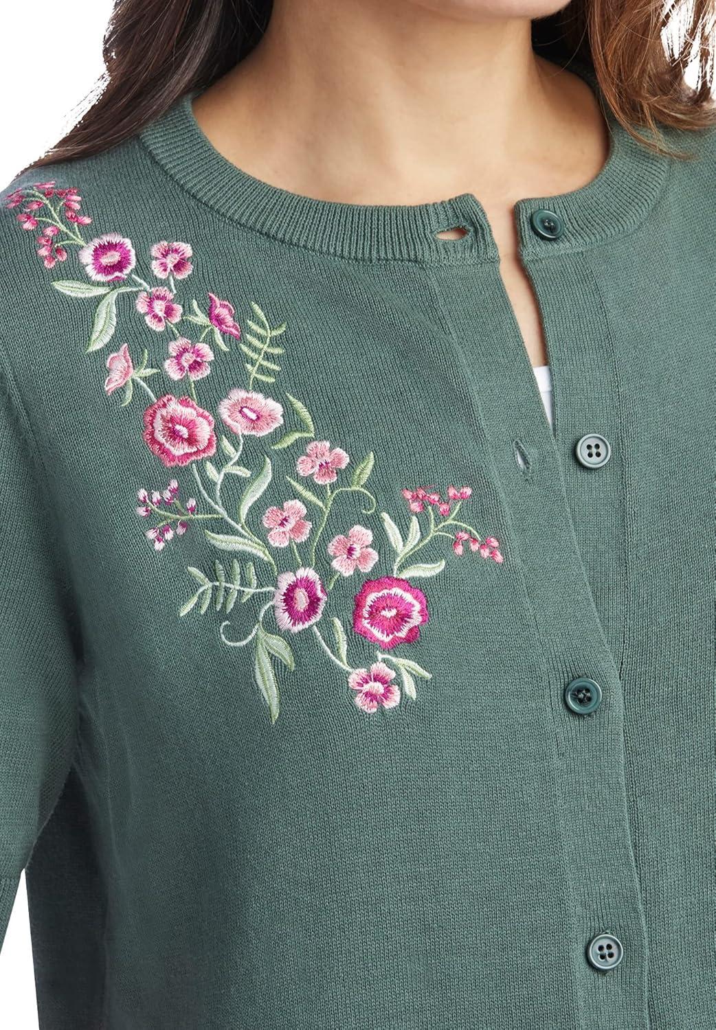 imageWoman Within Plus Size Perfect ElbowLength Sleeve CardiganPink