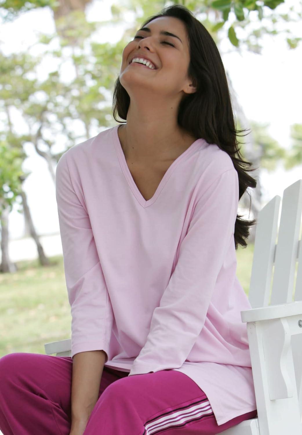 imageWoman Within Plus Size Perfect ThreeQuarter Sleeve VNeck TunicWhite