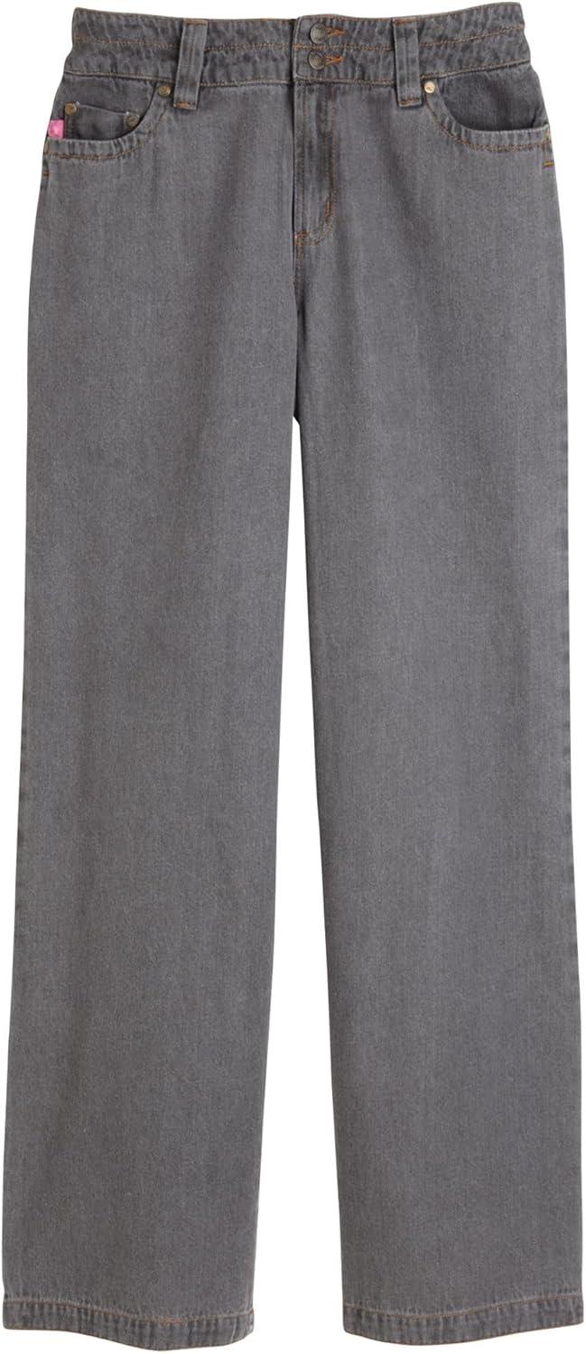 imageWoman Within Plus Size Perfect WideLeg AllCotton Denim FivePocket JeansToffee