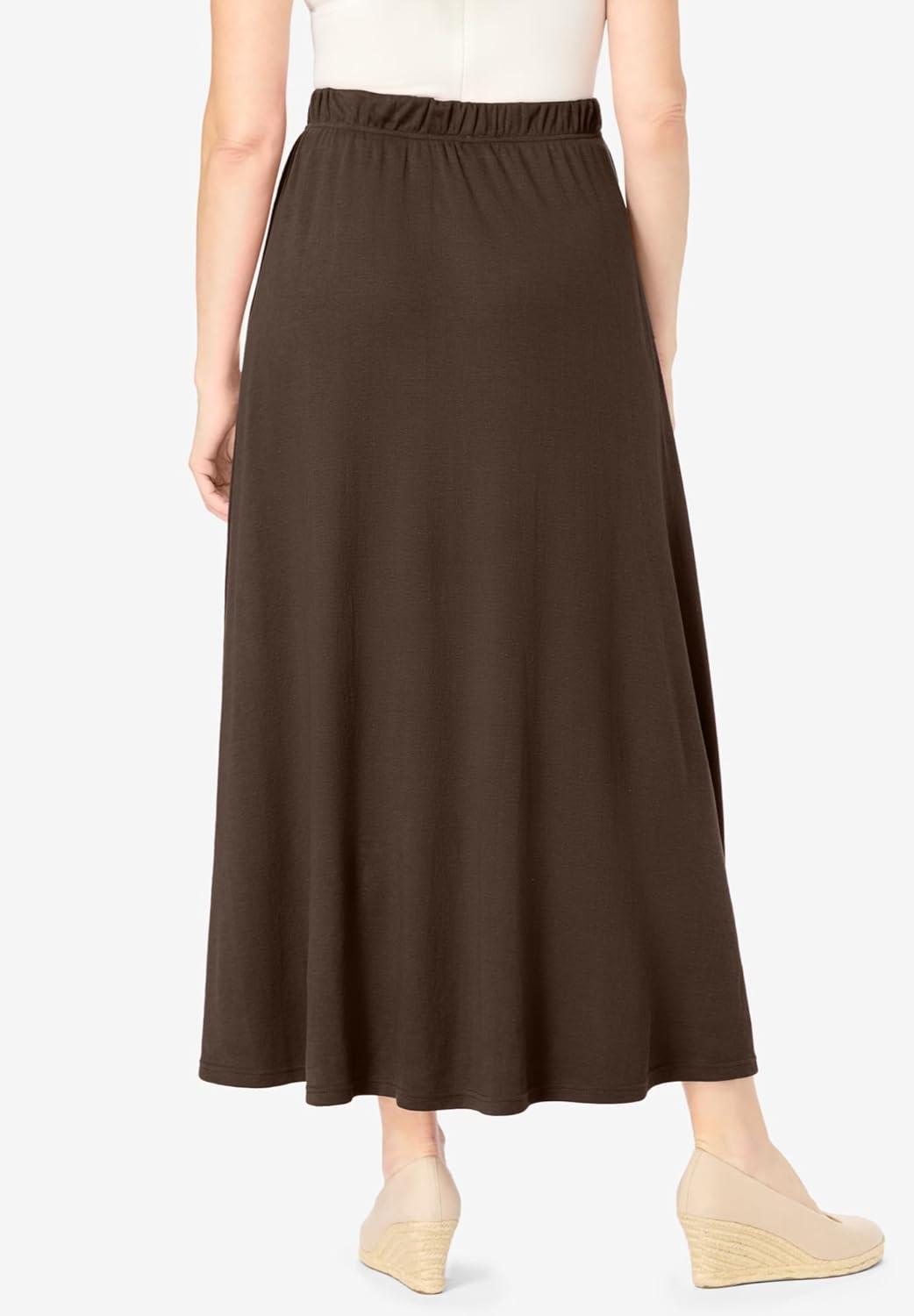 imageWoman Within Plus Size Petite 7Day Maxi SkirtChocolate