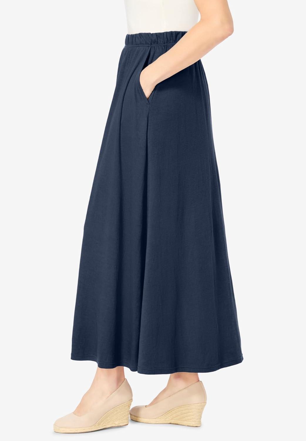 imageWoman Within Plus Size Petite 7Day Maxi SkirtNavy