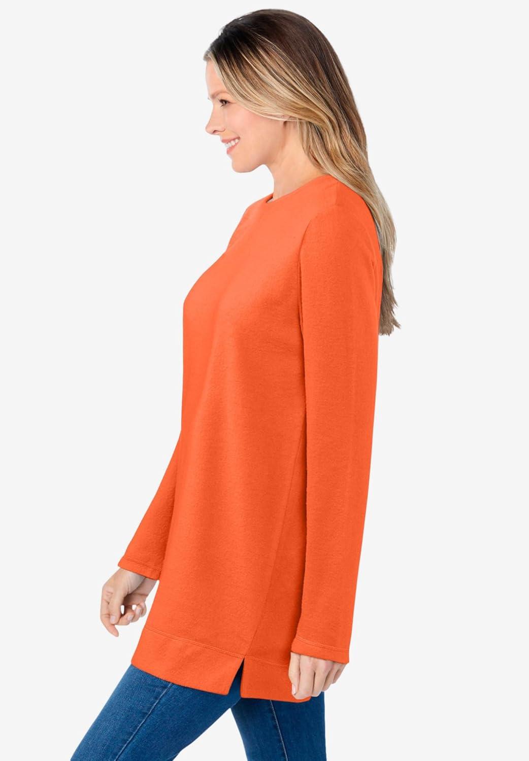 imageWoman Within Plus Size Sherpa SweatshirtGrenadine