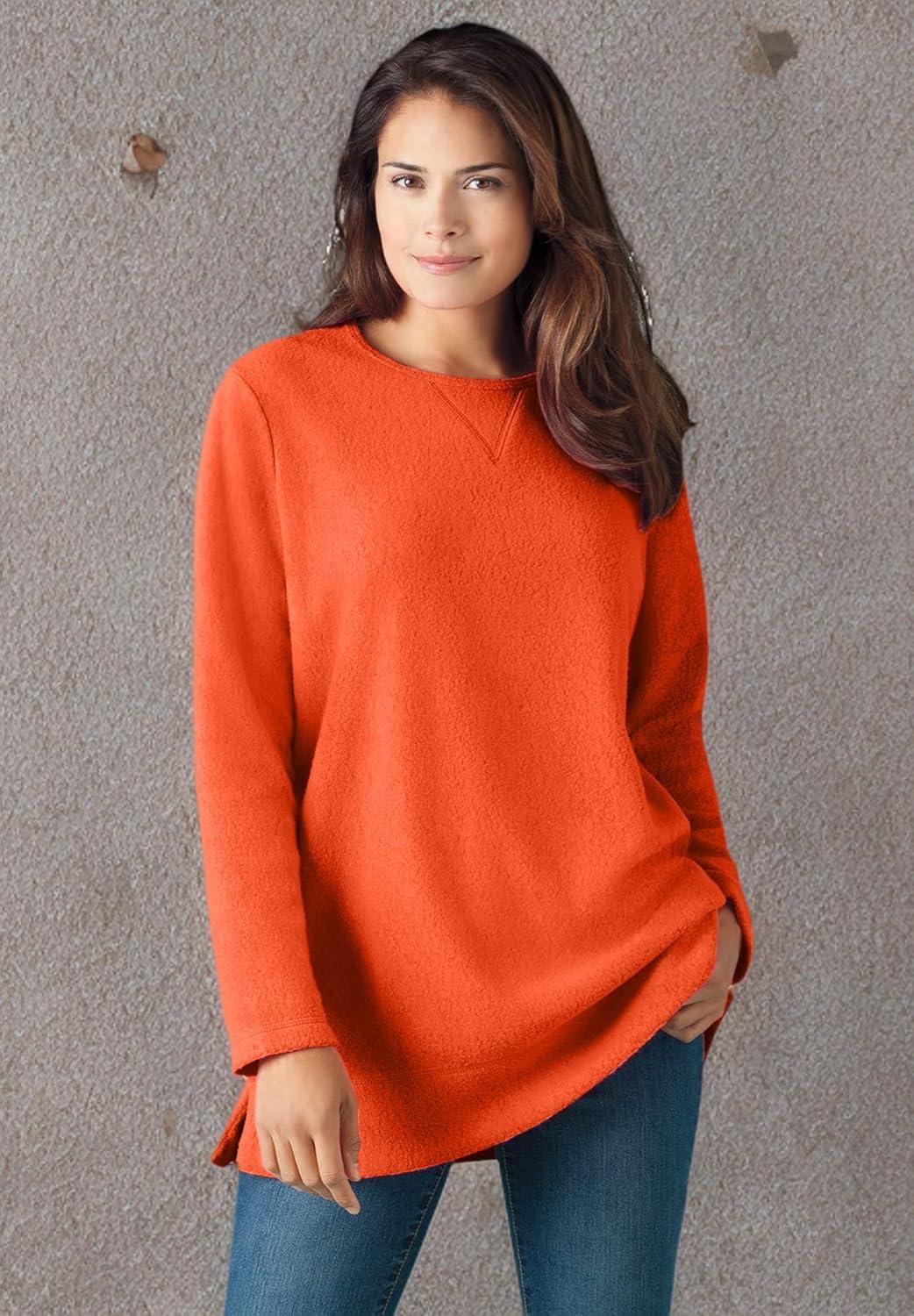 imageWoman Within Plus Size Sherpa SweatshirtGrenadine