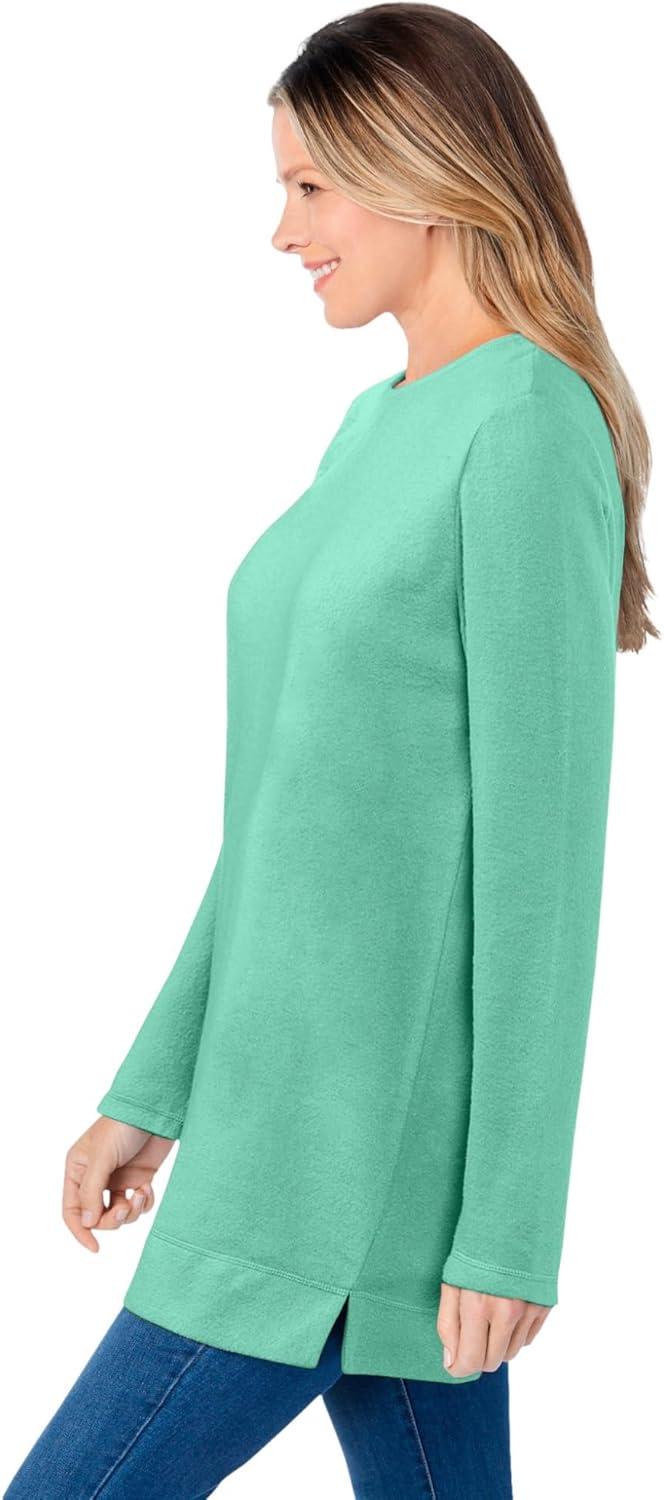 imageWoman Within Plus Size Sherpa SweatshirtPale Seafoam