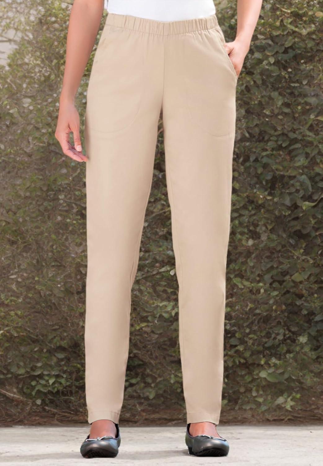 imageWoman Within Plus Size Straight Leg Elastic Waist Stretch Fineline Denim Jean Petite ampamp Tall AvailableNavy