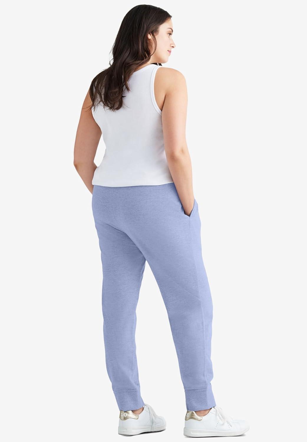 imageellos Plus Size French Terry JoggerPeriwinkle Mist