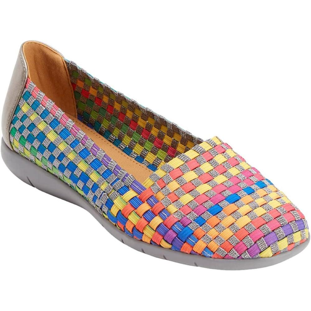 imageComfortview Womens The Bethany Slip On Flat Wide Widths AvailableGrey Multi