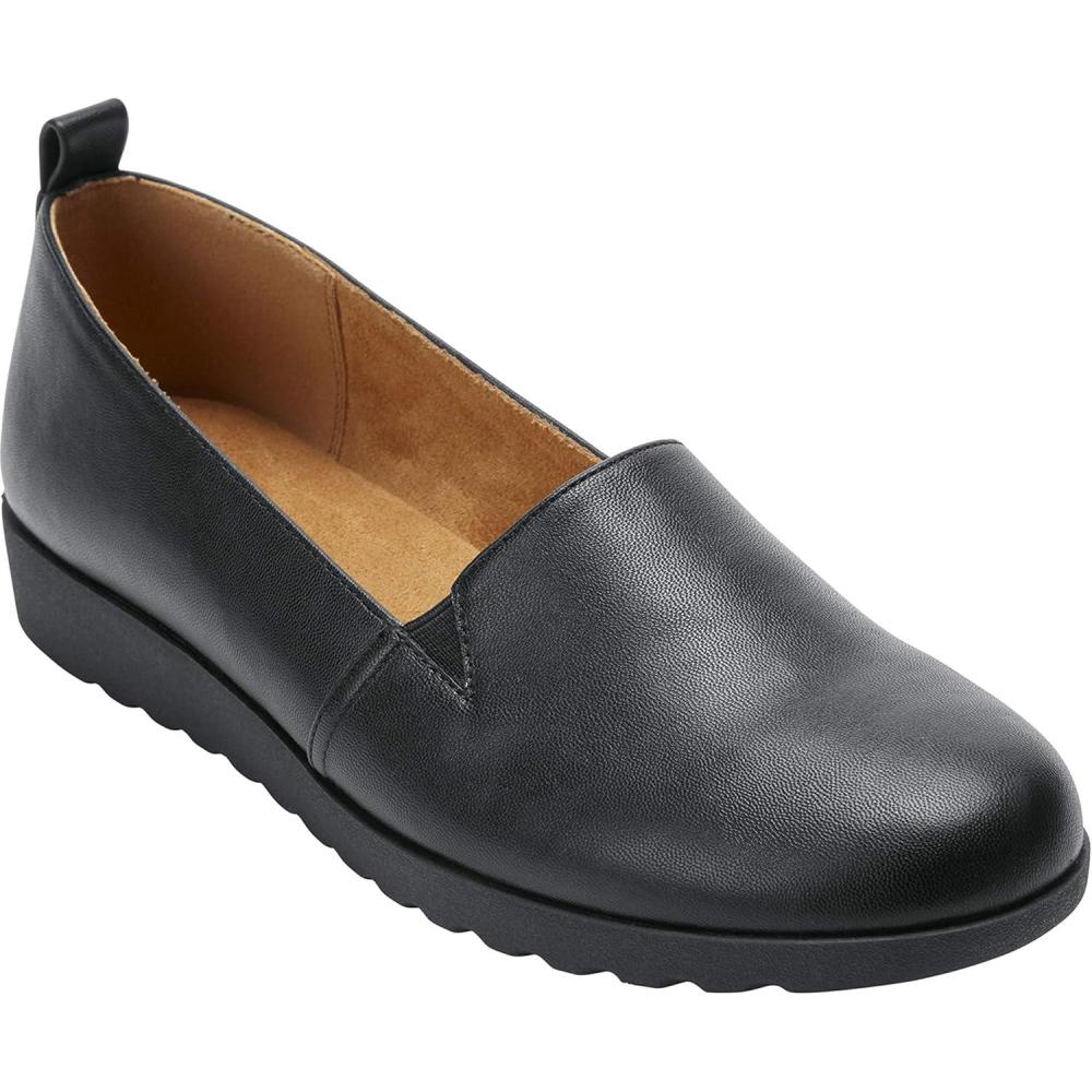 imageComfortview Womens Wide Width The June FlatBlack