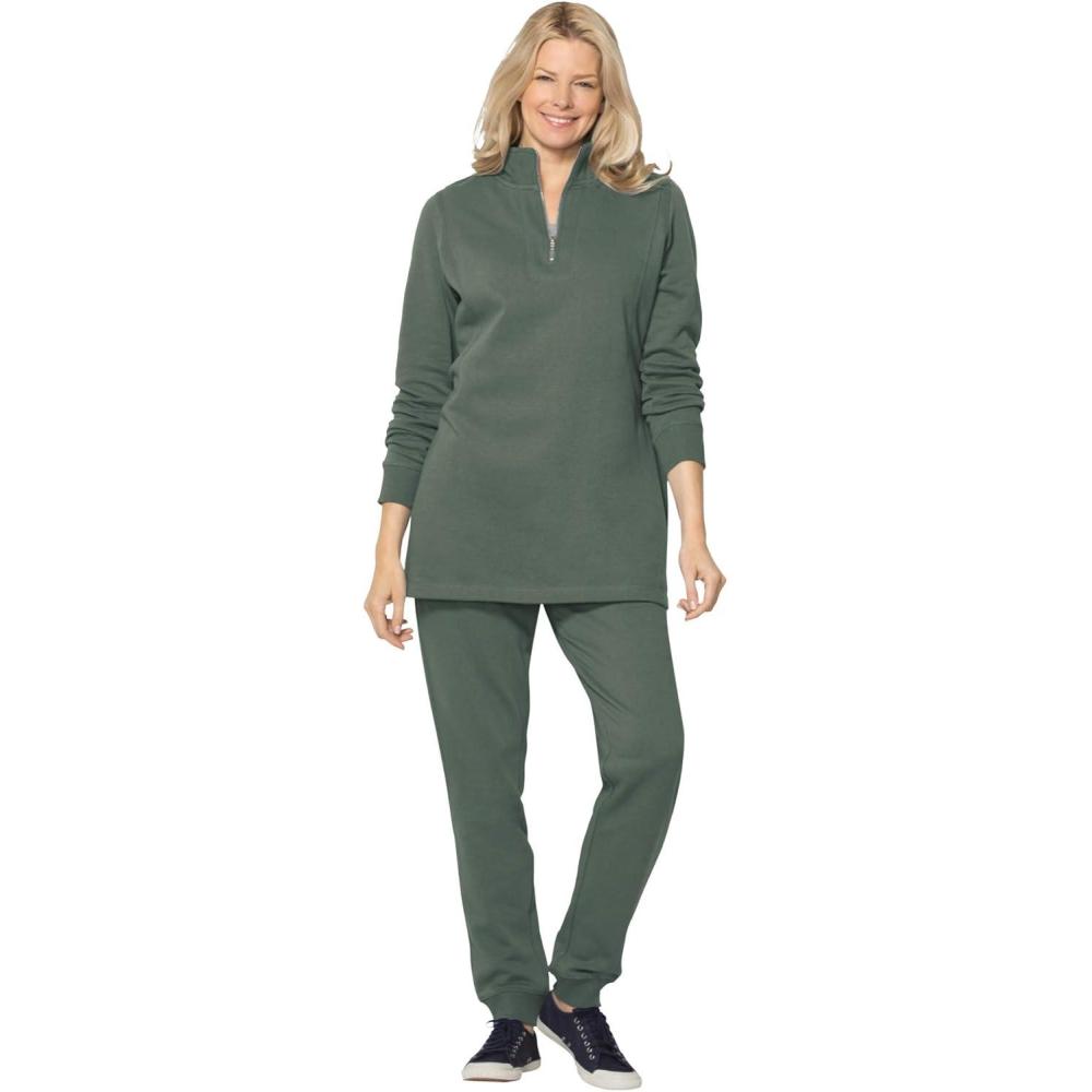 imageWoman Within Plus Size 2Piece Fleece Sweatshirt SetPine