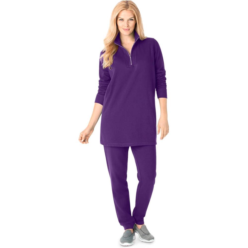 imageWoman Within Plus Size 2Piece Fleece Sweatshirt SetRadiant Purple