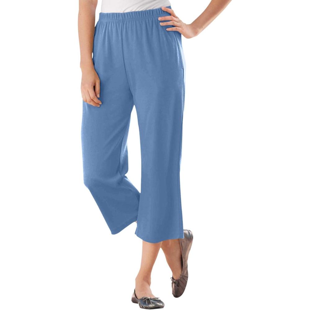 imageWoman Within Plus Size 7Day Knit CapriFrench Blue