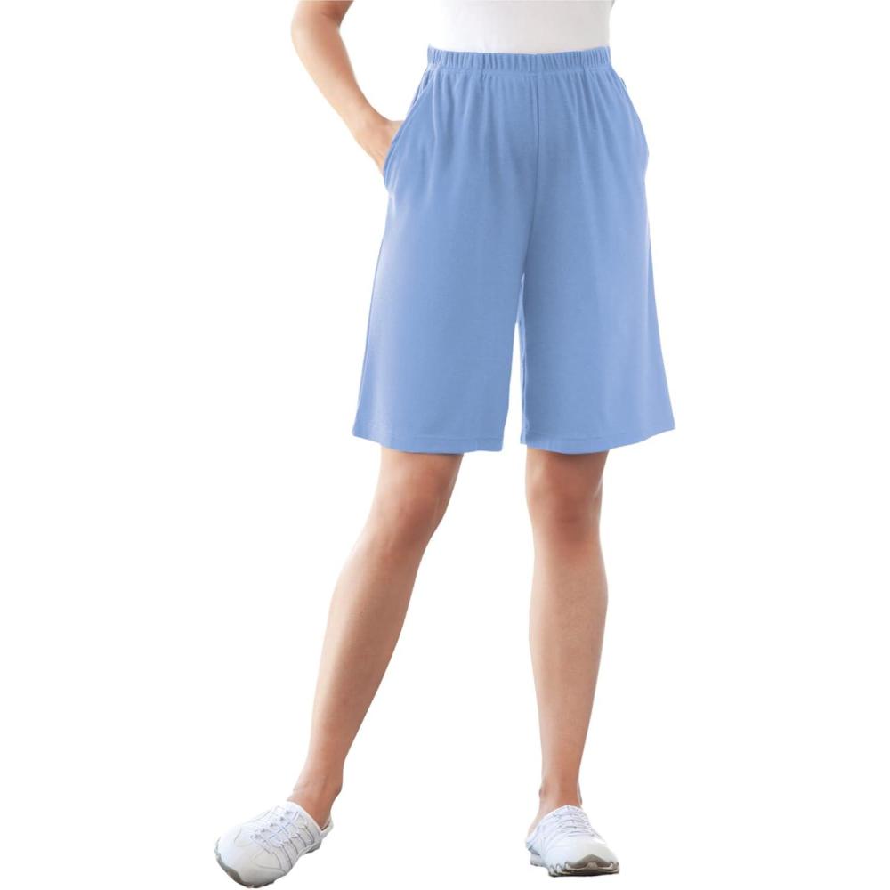 imageWoman Within Plus Size 7Day Knit ShortFrench Blue