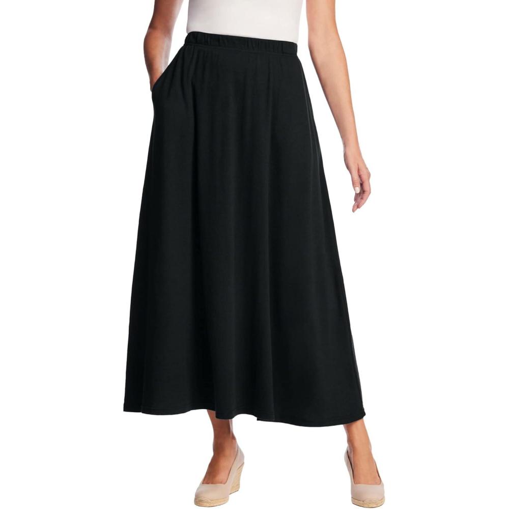 imageWoman Within Plus Size 7Day Maxi SkirtBlack