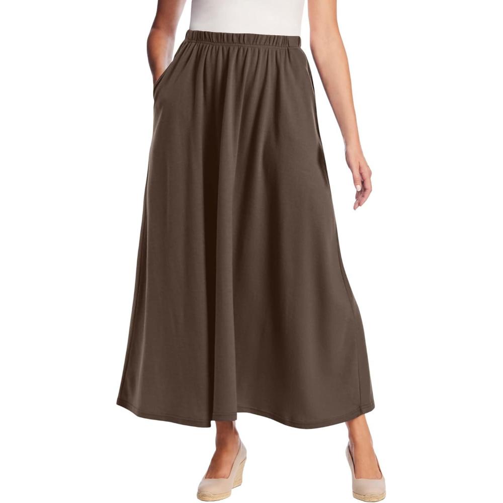 imageWoman Within Plus Size 7Day Maxi SkirtChocolate