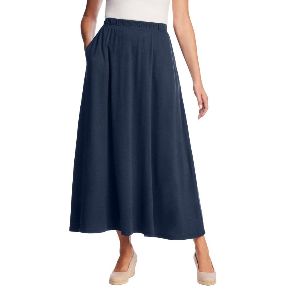 imageWoman Within Plus Size 7Day Maxi SkirtNavy