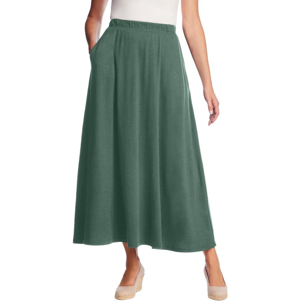 imageWoman Within Plus Size 7Day Maxi SkirtPine