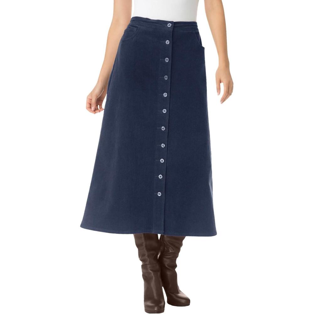 imageWoman Within Plus Size Corduroy SkirtNavy