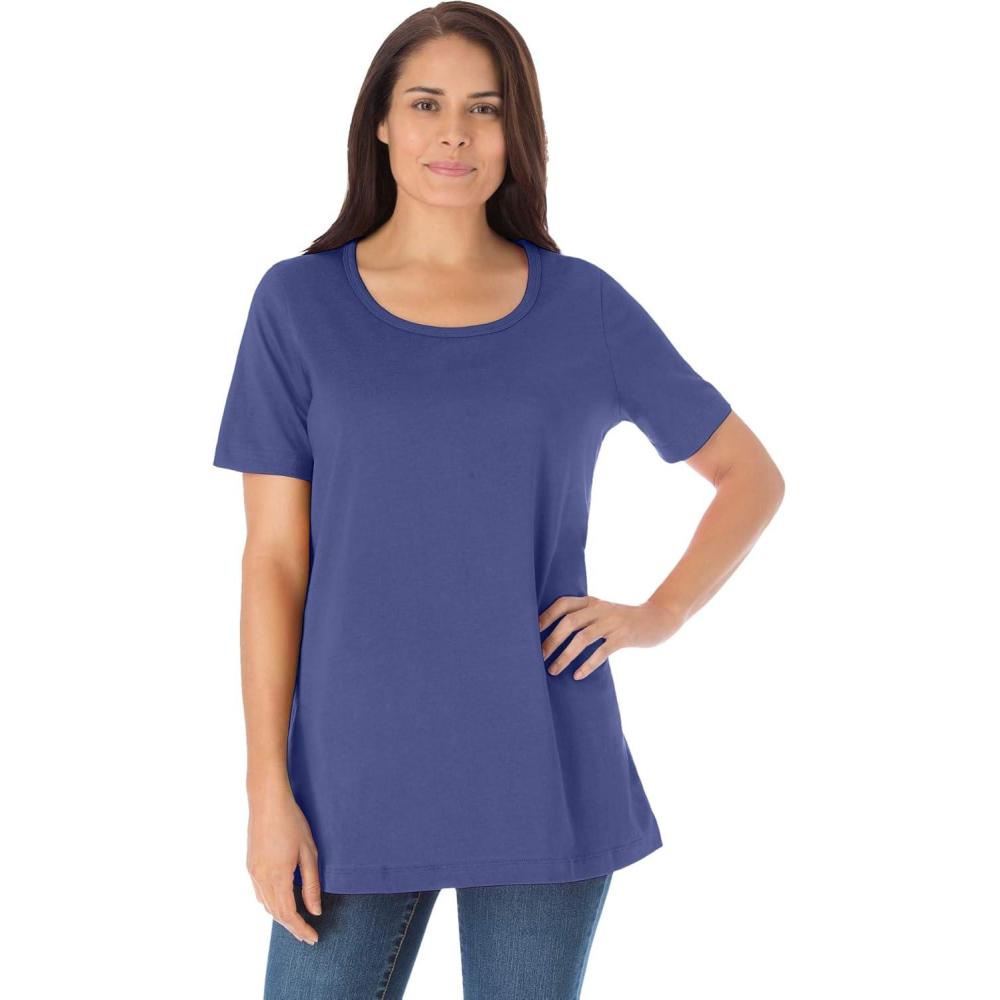 imageWoman Within Plus Size Perfect ShortSleeve Scoopneck TeeUltra Blue