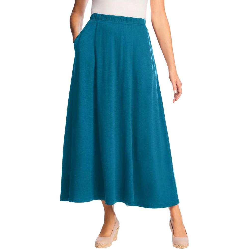 imageWoman Within Plus Size Petite 7Day Maxi SkirtDeep Teal