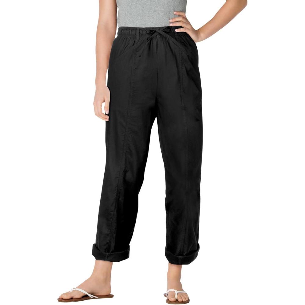imageWoman Within Plus Size Petite The Boardwalk PantBlack