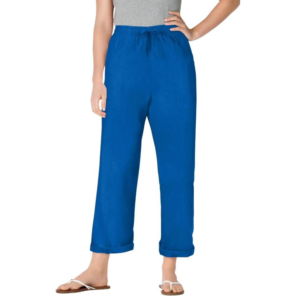 imageWoman Within Plus Size Petite The Boardwalk PantBright Cobalt