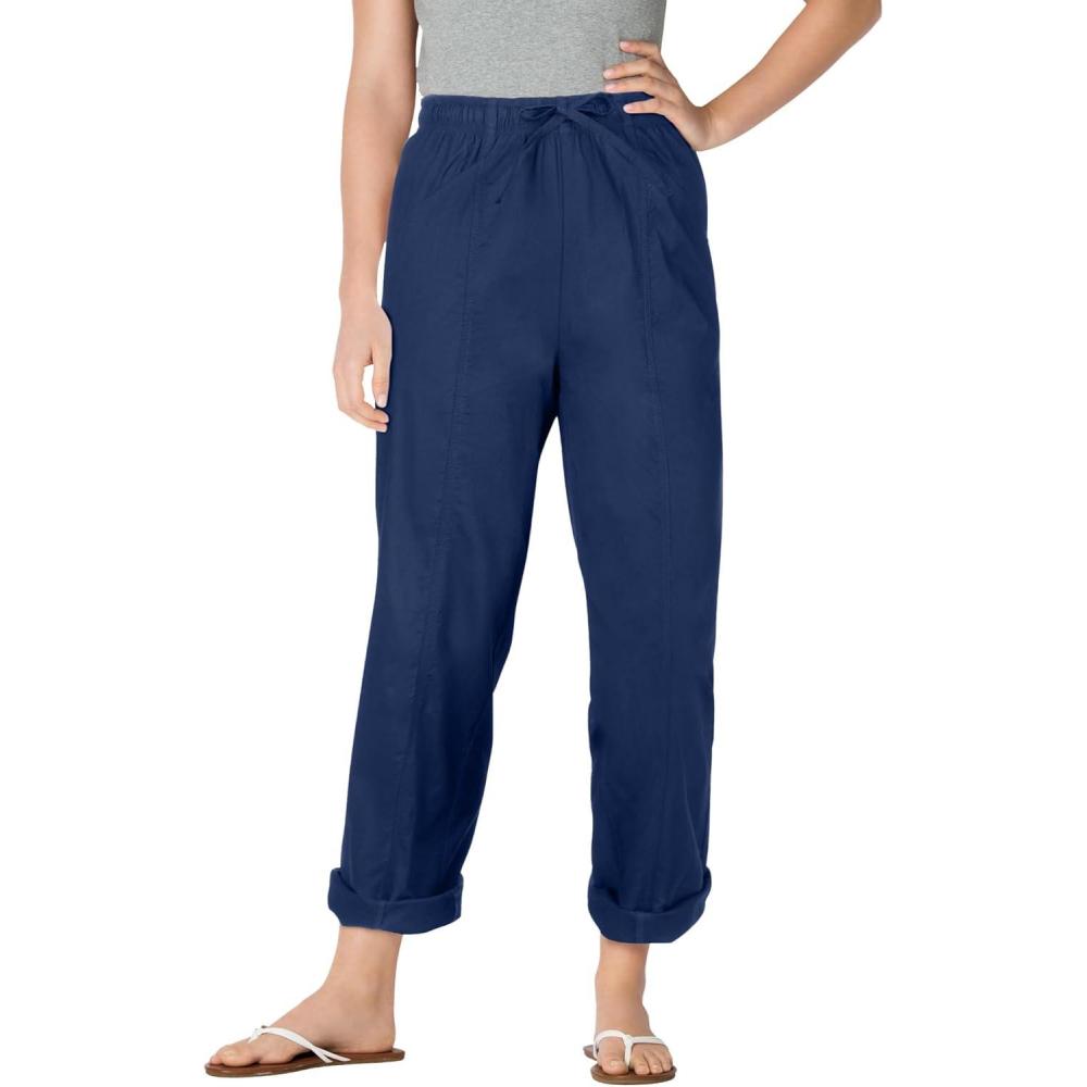 imageWoman Within Plus Size Petite The Boardwalk PantNavy