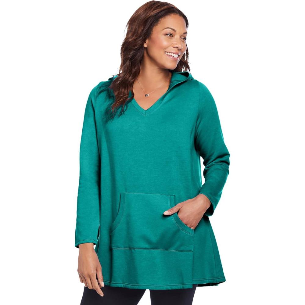 imageWoman Within Plus Size Pocket Hoodie SweatshirtWaterfall