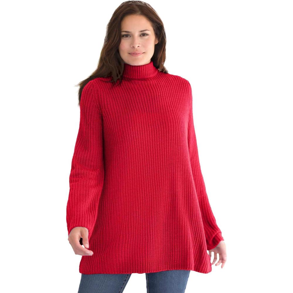 imageWoman Within Plus Size Pullover Shaker SwingVivid Red