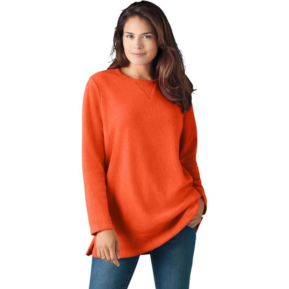 imageWoman Within Plus Size Sherpa SweatshirtGrenadine