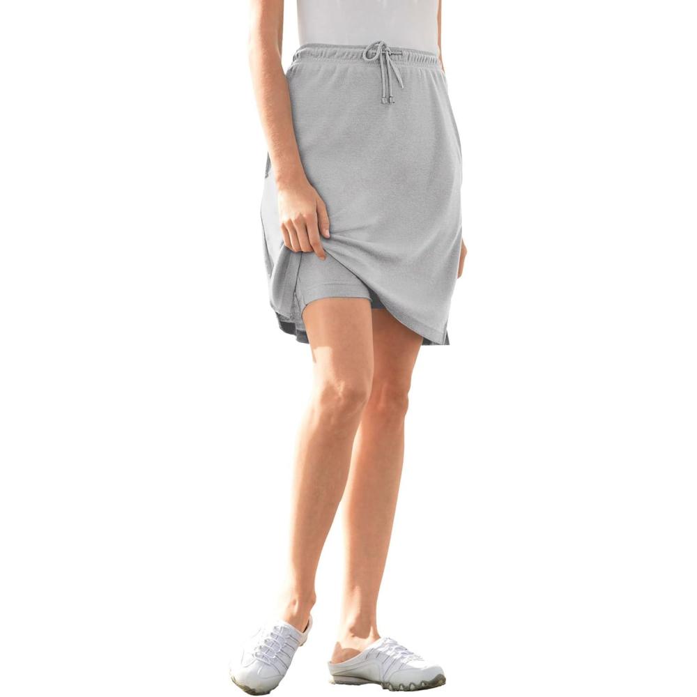 imageWoman Within Plus Size Sport Knit SkortHeather Grey