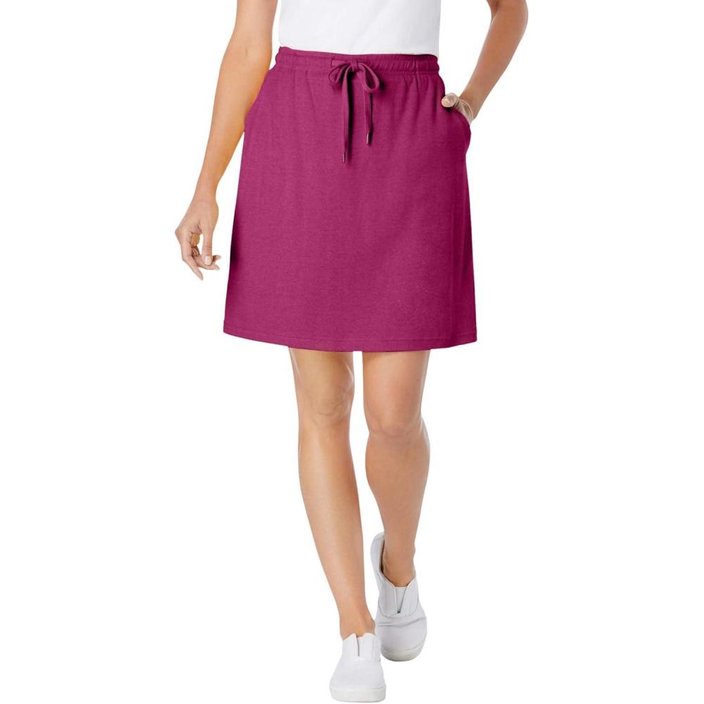 imageWoman Within Plus Size Sport Knit SkortRaspberry
