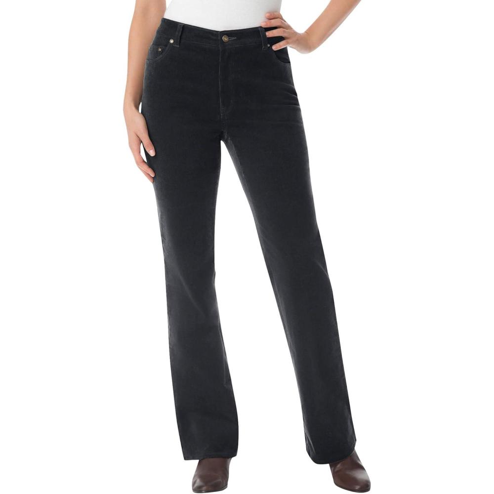 imageWoman Within Plus Size Stretch Corduroy Bootcut PantBlack