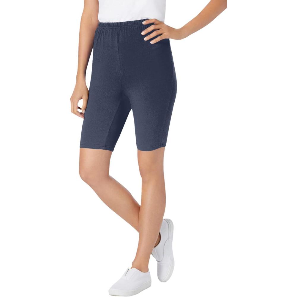 imageWoman Within Plus Size Stretch Cotton Bike ShortNavy