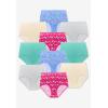 Comfort Choice Plus Size Full Coverage Cotton Brief 10-Pack(Holiday Pet Pack)