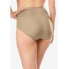 Comfort Choice Plus Size Full Coverage Nylon Brief 10-Pack(Nude Black Pack)