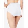 Comfort Choice Plus Size Full Coverage Nylon Brief 5-Pack(White Pack)