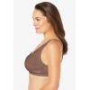 Comfort Choice Women’s Plus Size 3-Pack Front-Close Cotton Wireless Bra(Mocha Assorted)