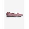 Comfortview Women’s The Bethany Slip On Flat (Wide Widths Available)(Burgundy Metallic)