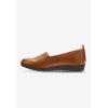 Comfortview Women’s Wide Width The June Flat(Cognac)
