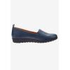 Comfortview Women’s Wide Width The June Flat(Navy)