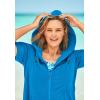 Swimsuits For All Swim 365 Women’s Plus Size Hooded Terry Swim Cover Up(Blue Sea)