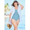 Swimsuits For All Swim 365 Women’s Plus Size Hooded Terry Swim Cover Up(Dream Blue)
