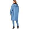 TOTES Women’s Plus Size Mid-Length Raincoat(Storm Blue)